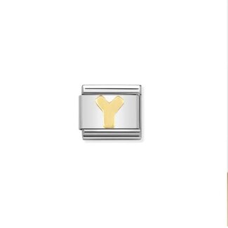 Nomination Nomination Schakel 030101-25 Composable Classic Staal met 18k Geelgouden Letter Y