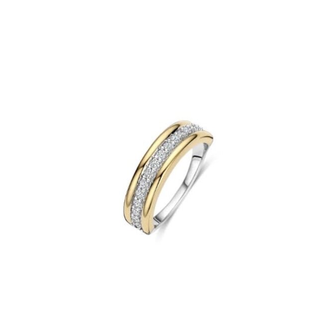 Ti Sento Milano Ti Sento Ring 12445ZY/54 Zilver Bi-color met Zirkonia Maat 54