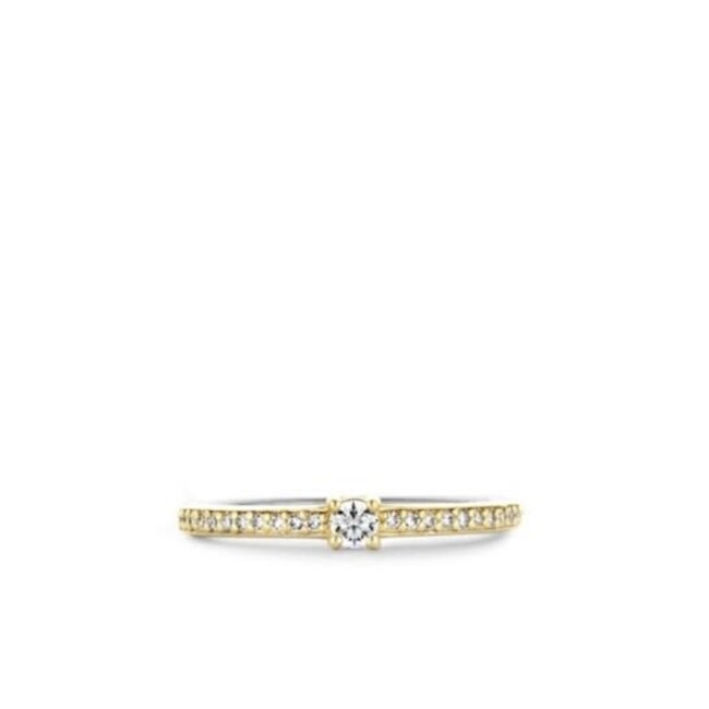 Ti Sento Milano Ti Sento Ring 1869ZY/54 Zilver Bi-color en Zirkonia Maat 54