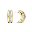 Ti Sento Milano Ti Sento Oorbellen 78100ZY Zilver Bi-color met Zirkonia 5mm x 19mm