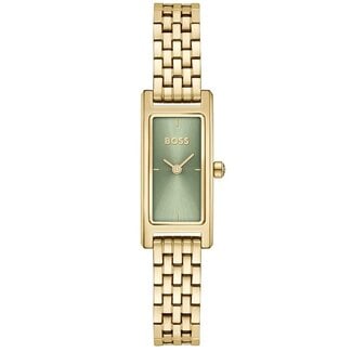 BOSS Boss Horloge HB1502859 Lucy Allure Goudkleurig Staal Quartz Donkergroen 15X33mm