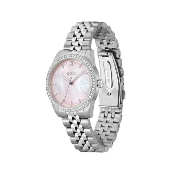 BOSS Boss Horloge HB1502866 Graceful Precious Staal Quartz met Parelmoer Wijzerplaat 32mm