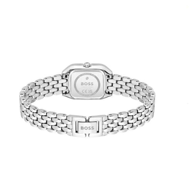 BOSS Boss Horloge HB1502882 Mae Petite Staal Quartz met Zilverkleurige Wijzerplaat met Zirkonia 22mm