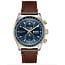 BOSS Boss Horloge HB1514346 Skytraveller Pro Staal Quartz  Bruine Leren Band met Blauwe Wijzerplaat 43mm