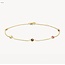 Blush Blush Armband 2268YFC 14k Geelgoud met Edelstenen Citrien, Rookkwarts, Peridoot en Rhodoliet 16.5 -18cm