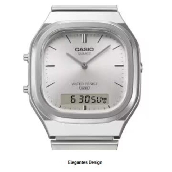 Casio G-Shock Casio  Horloge AQ-240E-7AEF Vintage Staal Digitaal Analoog Quartz 35mm