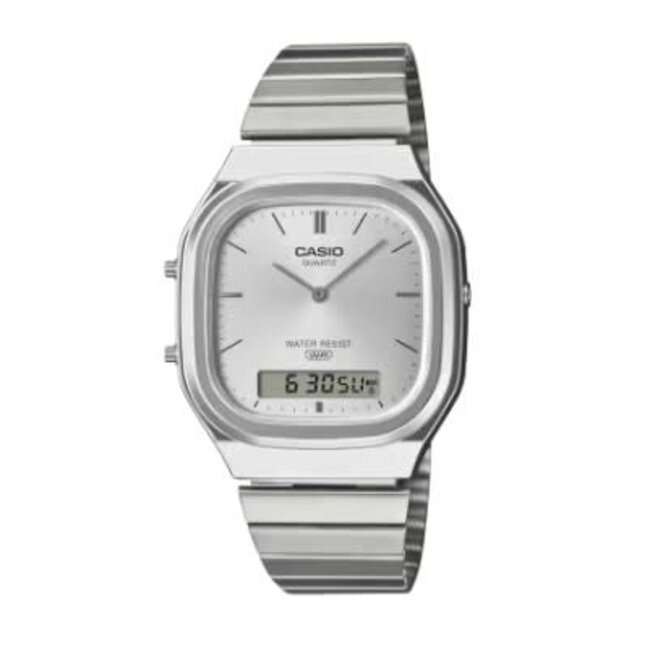 Casio G-Shock Casio  Horloge AQ-240E-7AEF Vintage Staal Digitaal Analoog Quartz 35mm