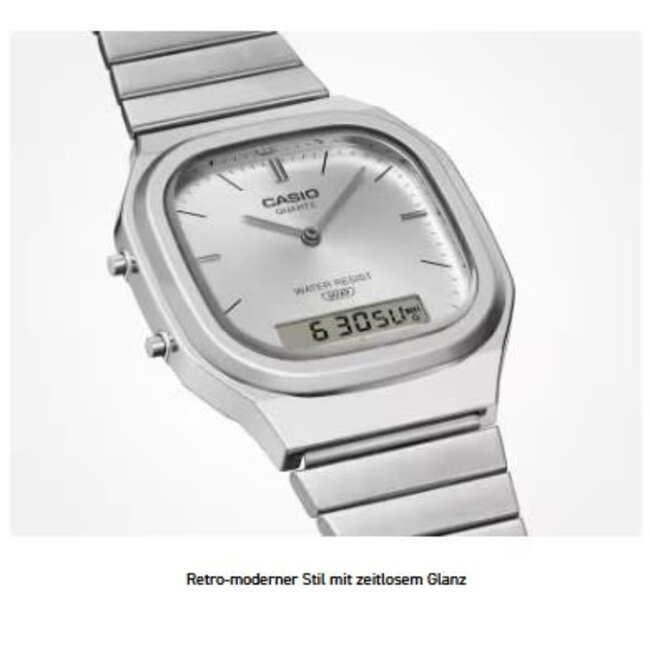 Casio G-Shock Casio  Horloge AQ-240E-7AEF Vintage Staal Digitaal Analoog Quartz 35mm