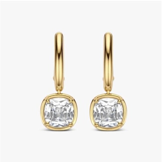 Ti Sento Milano Ti Sento Oorbellen 78105ZY Zilver met Geelgouden Plating met Zirkonia