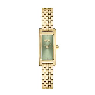 BOSS Boss Horloge HB1502859 Lucy Allure Goudkleurig Staal Quartz Donkergroen 15X33mm