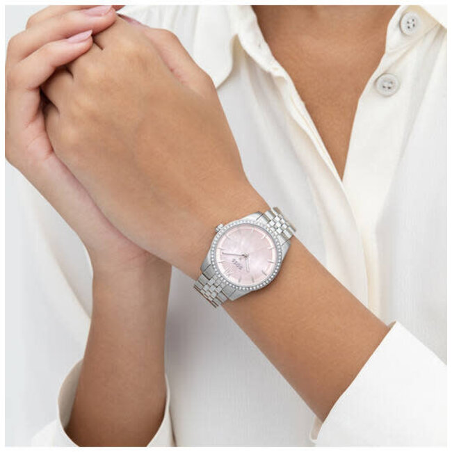 BOSS Boss Horloge HB1502866 Graceful Precious Staal Quartz met Parelmoer Wijzerplaat 32mm