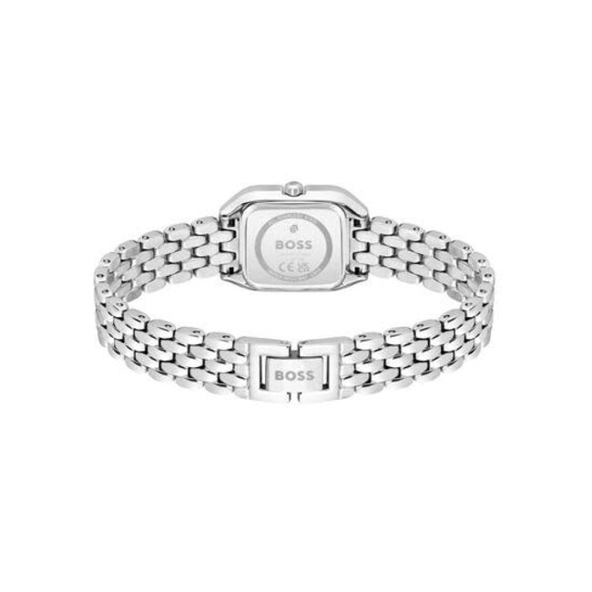 BOSS Boss Horloge HB1502882 Mae Petite Staal Quartz met Zilverkleurige Wijzerplaat met Zirkonia 22mm