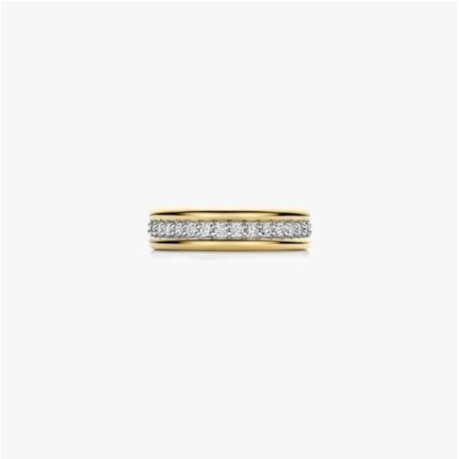 Ti Sento Milano Ti Sento Ring 12445ZY/54 Zilver Bi-color met Zirkonia Maat 54