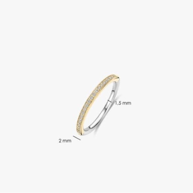 Ti Sento Milano Ti Sento Ring 1923YZ/54 Zilver Bi-color met Zirkona Maat 54
