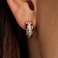Ti Sento Milano Ti Sento Oorbellen 78100ZY Zilver Bi-color met Zirkonia 5mm x 19mm