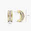 Ti Sento Milano Ti Sento Oorbellen 78100ZY Zilver Bi-color met Zirkonia 5mm x 19mm