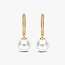 Ti Sento Milano Ti Sento Oorbellen 78092YP Zilver met Geelgouden Plating en Parel en Zirkonia 7mm