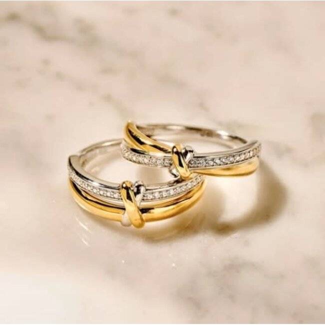 Ti Sento Milano Ti Sento Ring 12443ZY/56 Zilver Bi-color met Zirkonia Maat 56