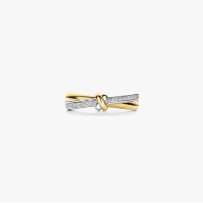 Ti Sento Milano Ti Sento Ring 12443ZY/56 Zilver Bi-color met Zirkonia Maat 56