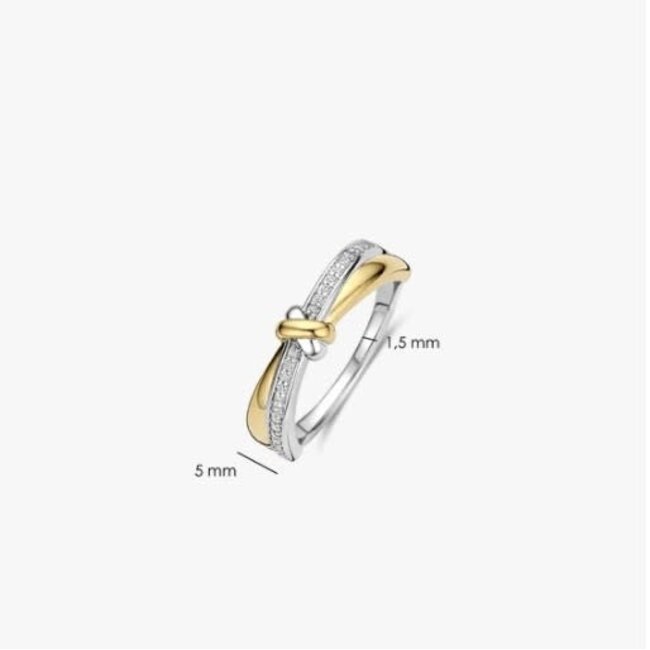 Ti Sento Milano Ti Sento Ring 12443ZY/56 Zilver Bi-color met Zirkonia Maat 56