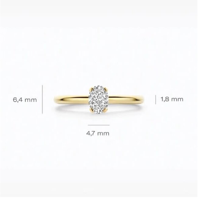Blush Blush Ring LG1076Y/54 14k Geelgoud met 0.50ct G Si Labgrown Diamant Maat 54