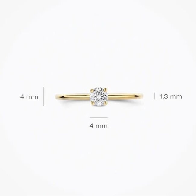Blush Blush Ring LG1079Y/54 14k Geelgoud met 0.20crt G SI Labgrown Diamant Maat 54