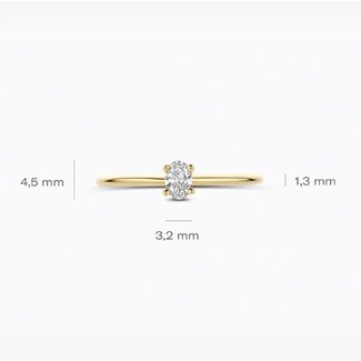 Blush Blush Ring LG1078Y/54 14k Geelgoud met 0.20crt G SI Ovale Labgrown Diamant Maat 54