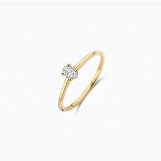 Blush Blush Ring LG1078Y/54 14k Geelgoud met 0.20crt G SI Ovale Labgrown Diamant Maat 54