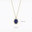 Blush Blush Collier LG3021Y 14k Geelgoud met 0.13crt G SI Labrown Diamant en Saffier 7.3mm x 8.9mm