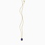 Blush Blush Collier LG3021Y 14k Geelgoud met 0.13crt G SI Labrown Diamant en Saffier 7.3mm x 8.9mm