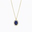 Blush Blush Collier LG3021Y 14k Geelgoud met 0.13crt G SI Labrown Diamant en Saffier 7.3mm x 8.9mm