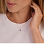 Blush Blush Collier LG3021Y 14k Geelgoud met 0.13crt G SI Labrown Diamant en Saffier 7.3mm x 8.9mm