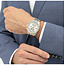 BOSS Boss Horloge HB1514350 Skytraveller Pro Quartz Staal Bi-Color  met Zilverkleurige Wijzerplaat 43mm