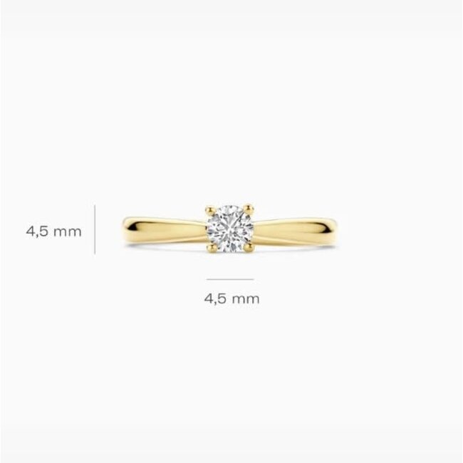 Blush Blush Ring LG1002Y/54 14k Geelgoud 0.35crt G SI Briljant Lab Grown Diamant Maat 54