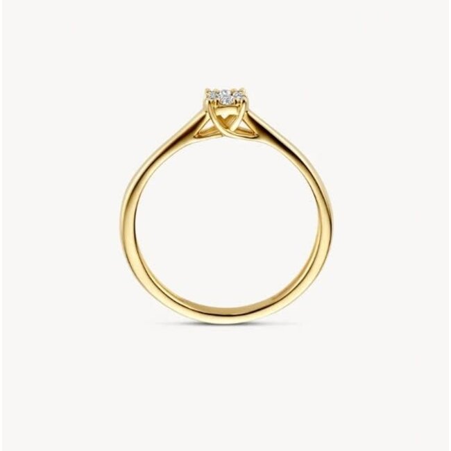 Blush Blush Ring 1665YDI/54 14K Geelgoud met 0.10crt Briljant geslepen Diamant Maat 54