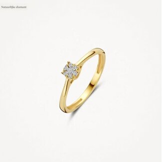 Blush Blush Ring 1665YDI/54 14K Geelgoud met 0.10crt Briljant geslepen Diamant Maat 54