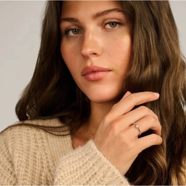 Blush Blush Ring 1665YDI/54 14K Geelgoud met 0.10crt Briljant geslepen Diamant Maat 54