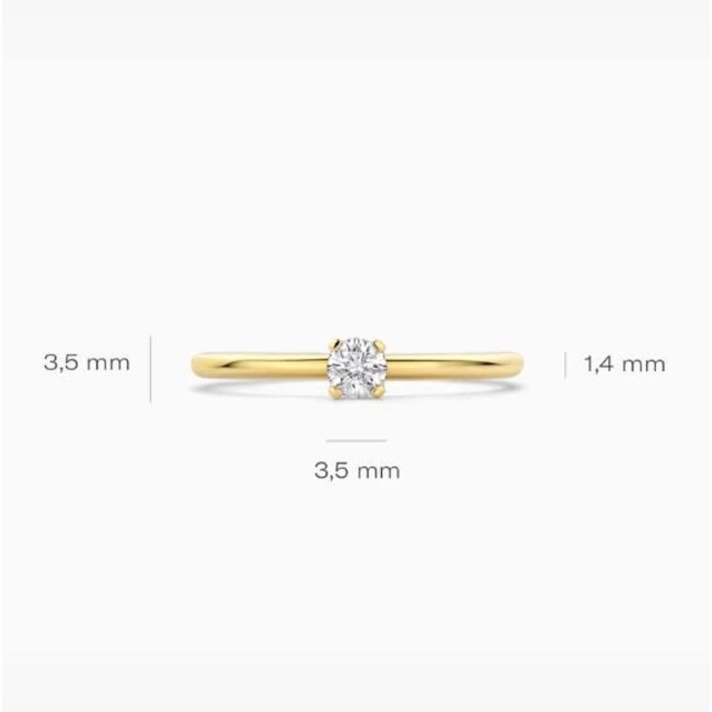 Blush Blush Ring LG1027Y/54 14k Geelgoud met 0,15crt G VS 1 Lab Grown Diamant Maat 54
