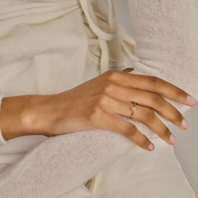 Blush Blush Ring LG1029Y/54 14k Geelgoud met 0,20crt G VS 1 Lab Grown Diamant Maat 54