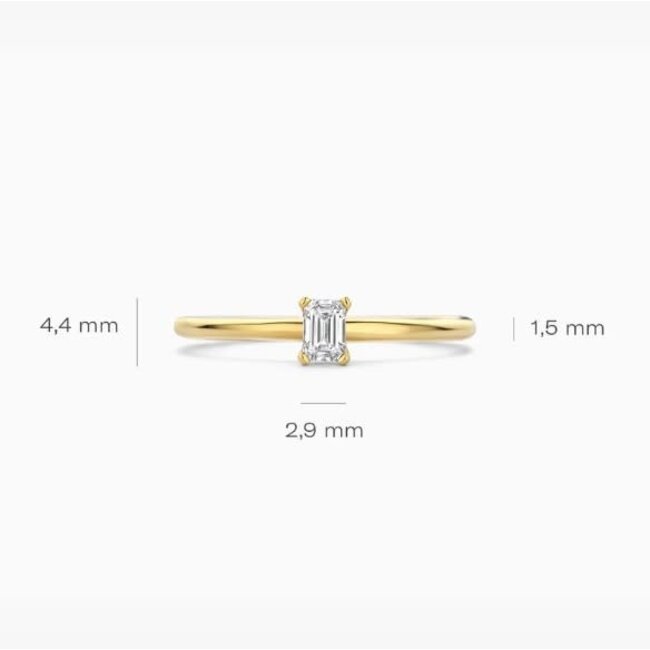 Blush Blush Ring LG1029Y/54 14k Geelgoud met 0,20crt G VS 1 Lab Grown Diamant Maat 54