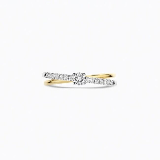 Blush Blush Ring LG1060B/54 14k Bi-color Goud met 0.14crt en 0.14crt H SI Labgrown Diamant Maat 54