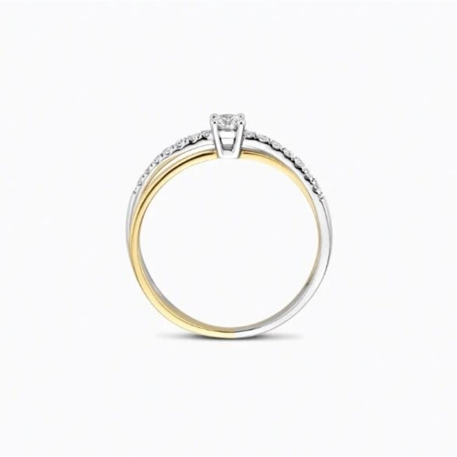 Blush Blush Ring LG1060B/54 14k Bi-color Goud met 0.14crt en 0.14crt H SI Labgrown Diamant Maat 54