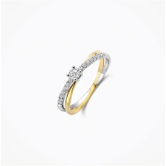 Blush Blush Ring LG1060B/54 14k Bi-color Goud met 0.14crt en 0.14crt H SI Labgrown Diamant Maat 54
