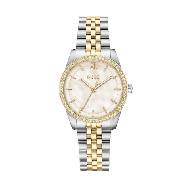 BOSS BOSS Horloge HB1502867 Graceful Precious Staal Bi-color Quartz met Zirkonia 32mm