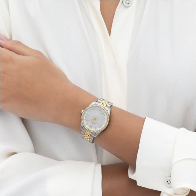 BOSS BOSS Horloge HB1502867 Graceful Precious Staal Bi-color Quartz met Zirkonia 32mm
