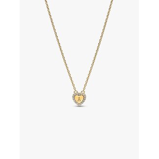 Pandora Pandora Collier 364364C01-45 Zilver met Geelgouden Plating met Hart met Zirkonia 45cm