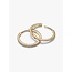 Pandora Pandora Oorbellen 264652C01 Zilver met Geelgouden Plating met Zirkonia 22mm