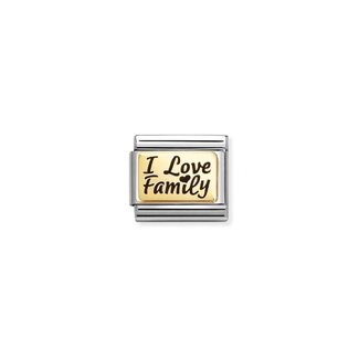 Nomination Nomination Schakel 030166/69  Composable Classic Staal met 18k I Love Family