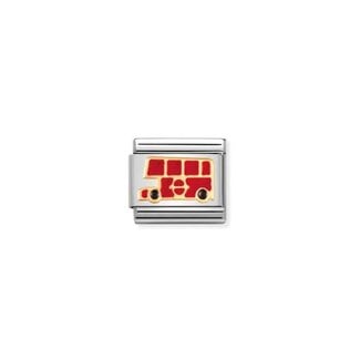 Nomination Nomination Schakel 030210-19 Composable Classic Staal met 18k Geelgouden London Bus