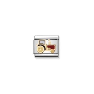 Nomination Nomination Schakel 030210-22 Composable Classic Staal met 18k Geelgouden Tractor